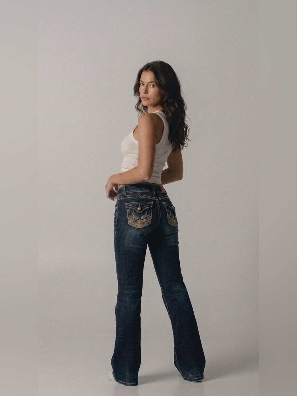 Candie's Blue Jeans with Contrast Stitching-Vintage